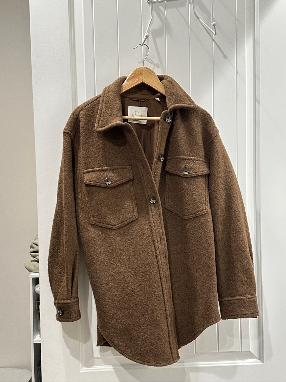 Aritzia Brown Wool-Blend Shacket Jacket